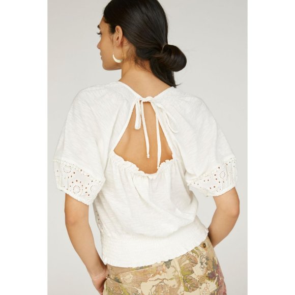 Anthro Porridge Freya Eyelet Lace Top XS - Picture 4 of 11
